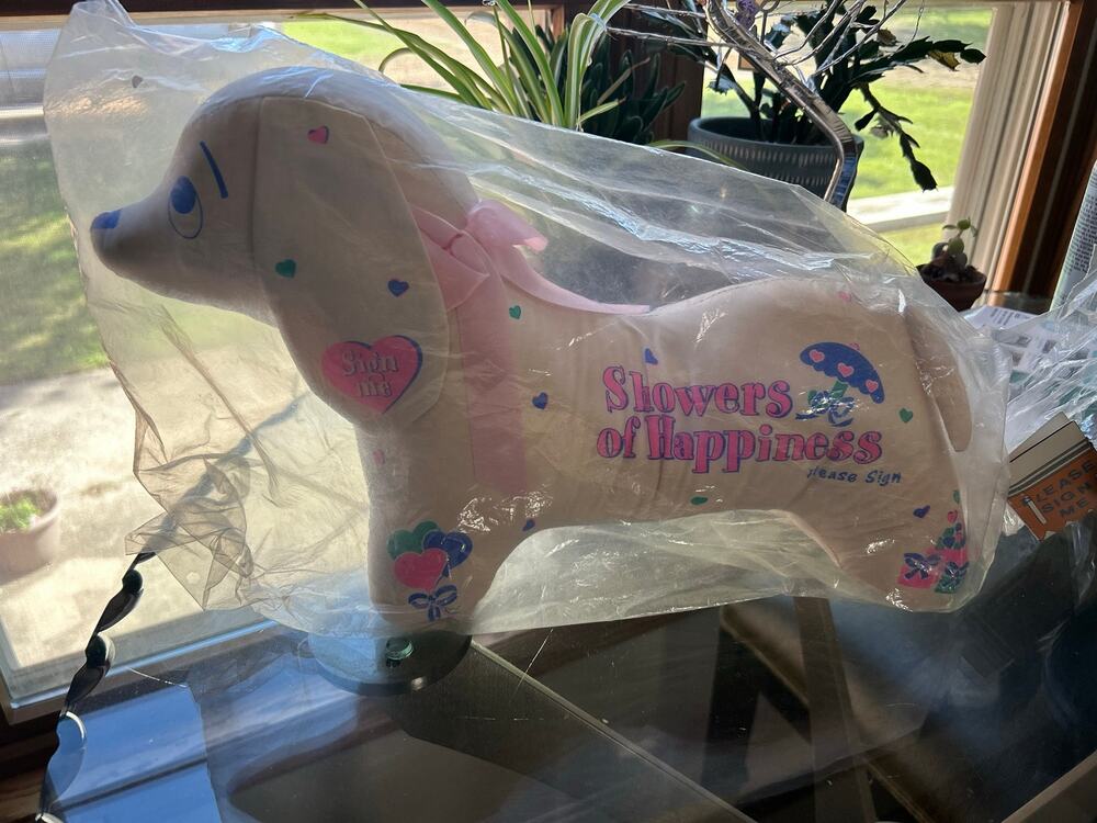 Vintage Baby Shower Dachshund Wiener Dog Guest Book Autograph Pup New In Bag